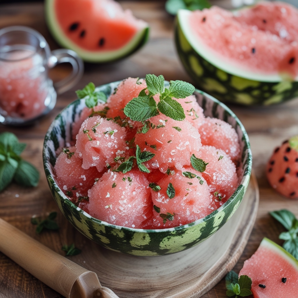 Minted Watermelon Granita