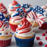 Red, White, and Blue Patriotic Cupcakes