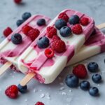 Patriotic Popsicles with Berries and Yogurt