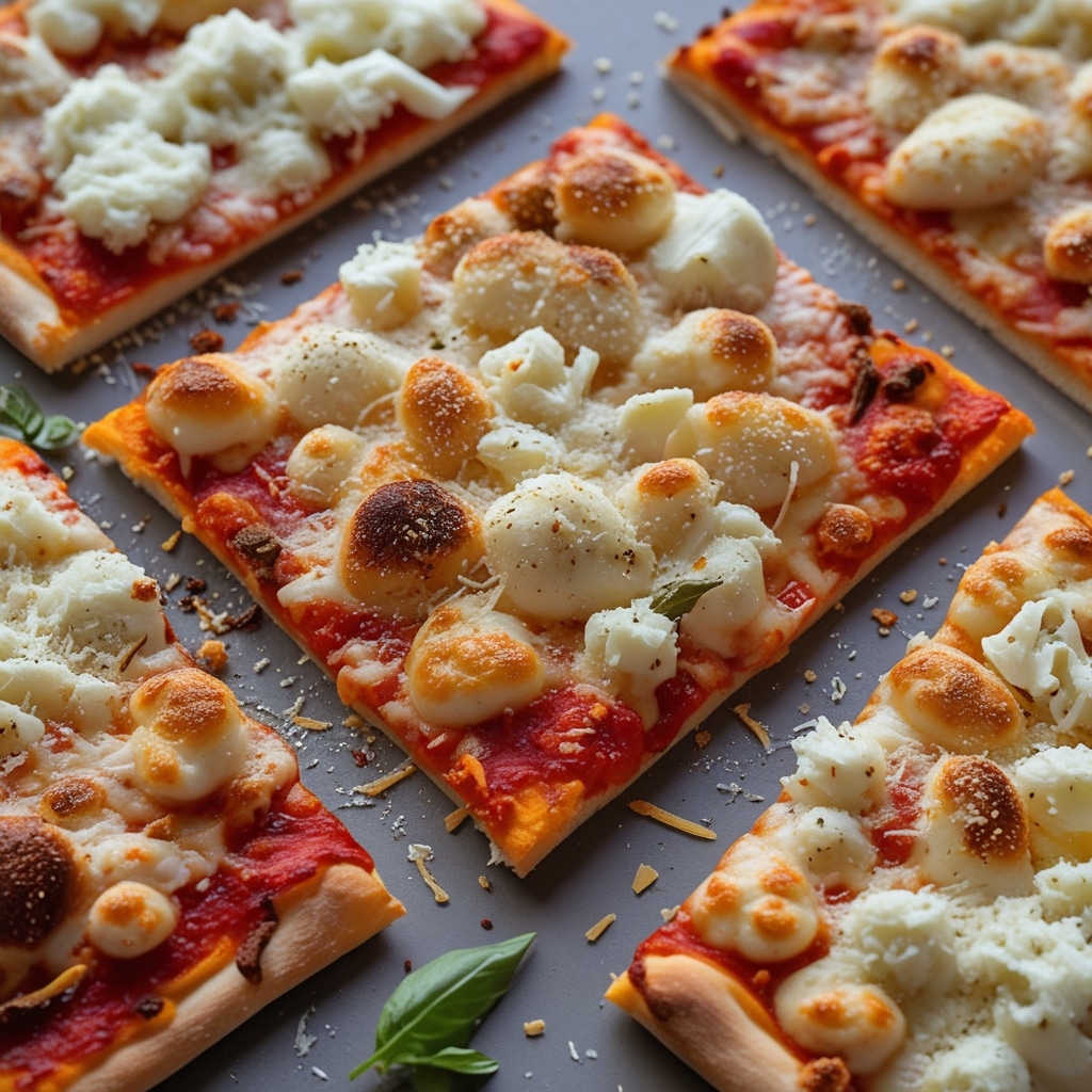Trifecta of Cheese Pizza with Ricotta, Mozzarella, and Parmesan