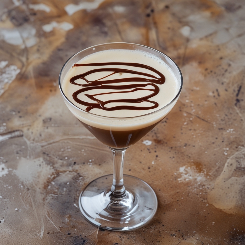 Espresso Martini with Chocolate Drizzle