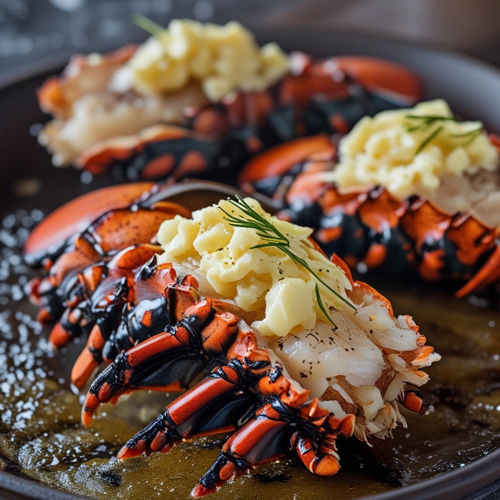 Grilled Garlic Butter Lobster Tails