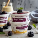 High Protein Blackberry Honey Cottage Cheese Cups