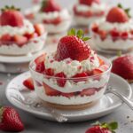 High Protein Strawberry Shortbread Cottage Cheese Cups