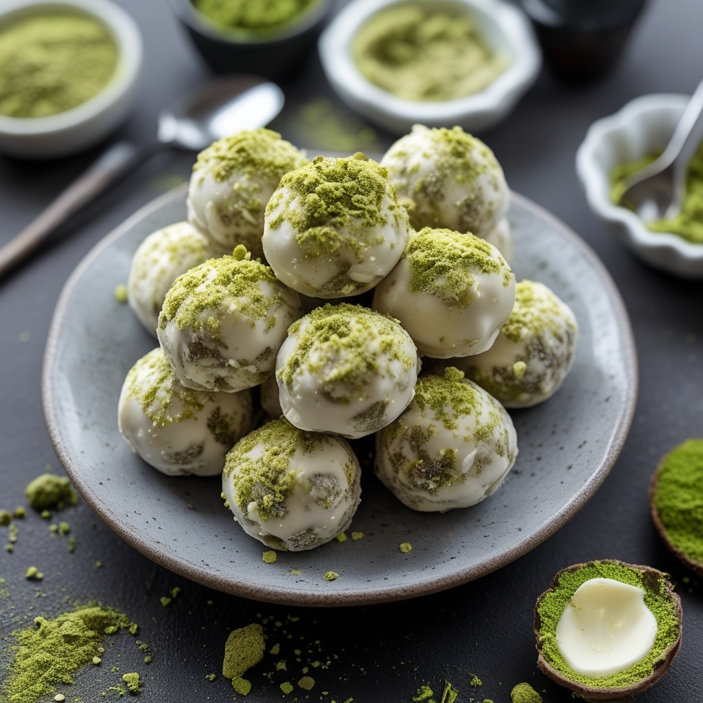 High Protein Matcha White Chocolate Bites