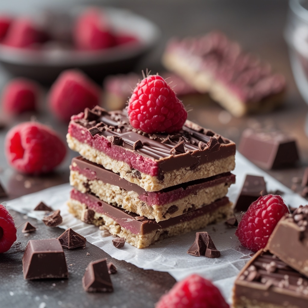 High Protein Raspberry Chocolate Protein Bars