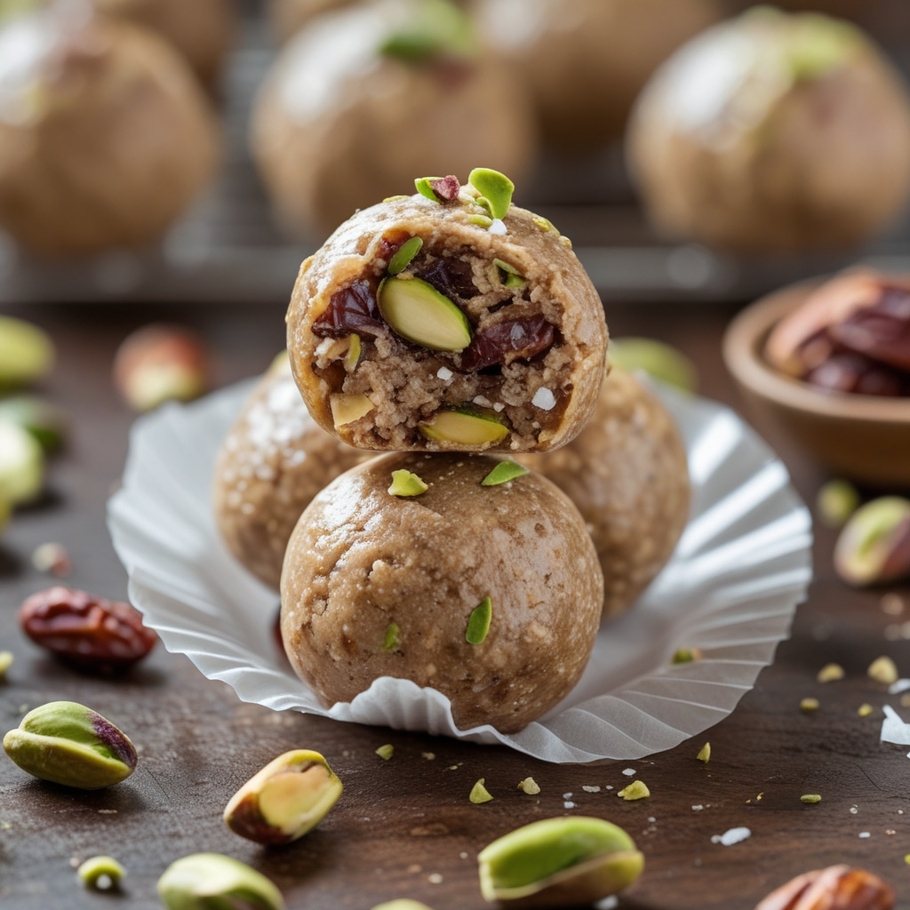 High Protein Pistachio Date Energy Bites