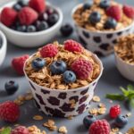 High Protein Mixed Berry Granola Cups