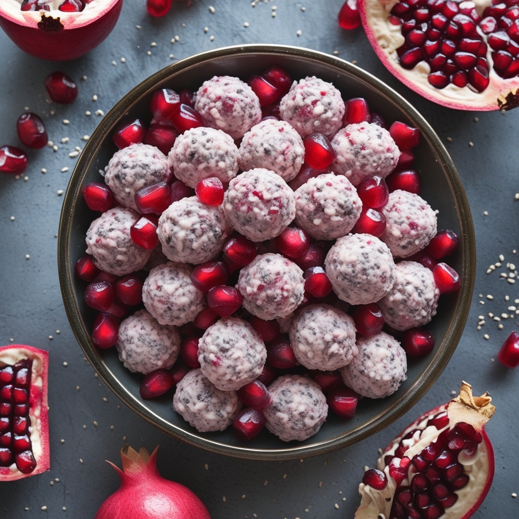 Frozen Pomegranate Chia Cottage Cheese Bites
