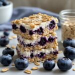 High Protein Blueberry Oat Cottage Cheese Bars