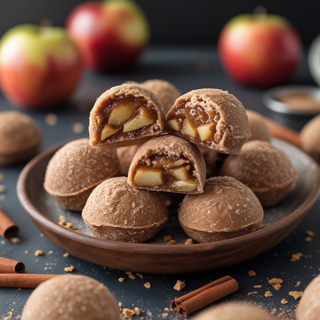High Protein Caramel Apple Cinnamon Bites