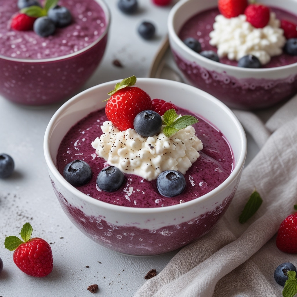 Frozen Acai Berry Cottage Cheese Bowls