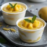 Frozen Mango Ginger Greek Yogurt Cups