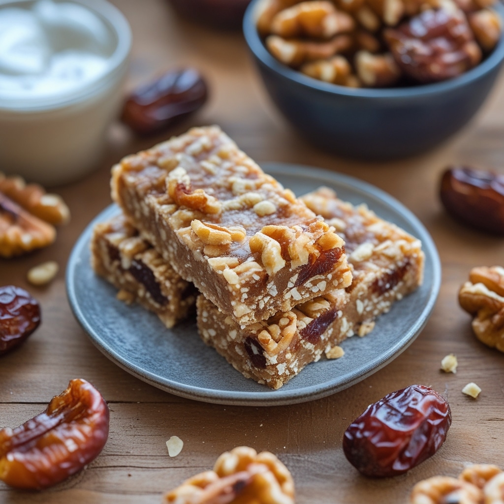 High Protein Walnut Date Energy Bars