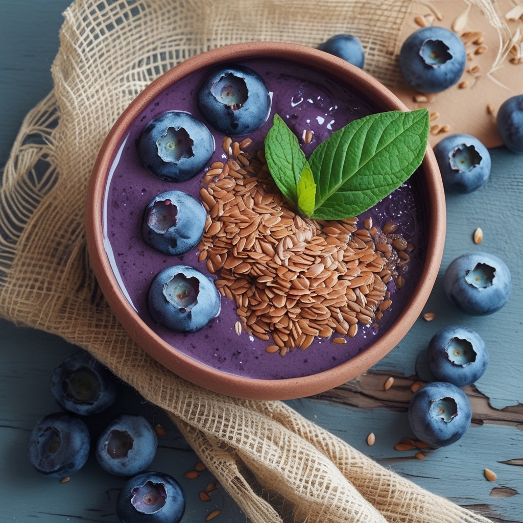 Flaxseed Blueberry Gut Health Smoothie