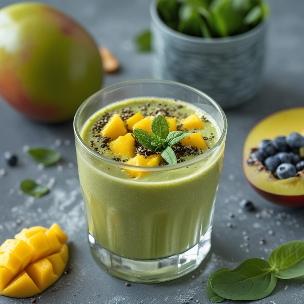 Spirulina Mango Green Smoothie