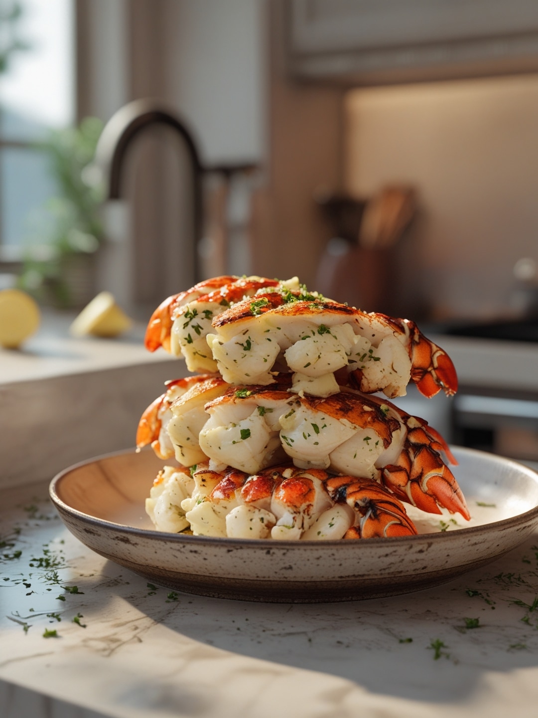 Herbed Garlic Butter Grilled Lobster Tails