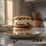 Labor Day Chocolate Chip Cookie Ice Cream Sandwiches