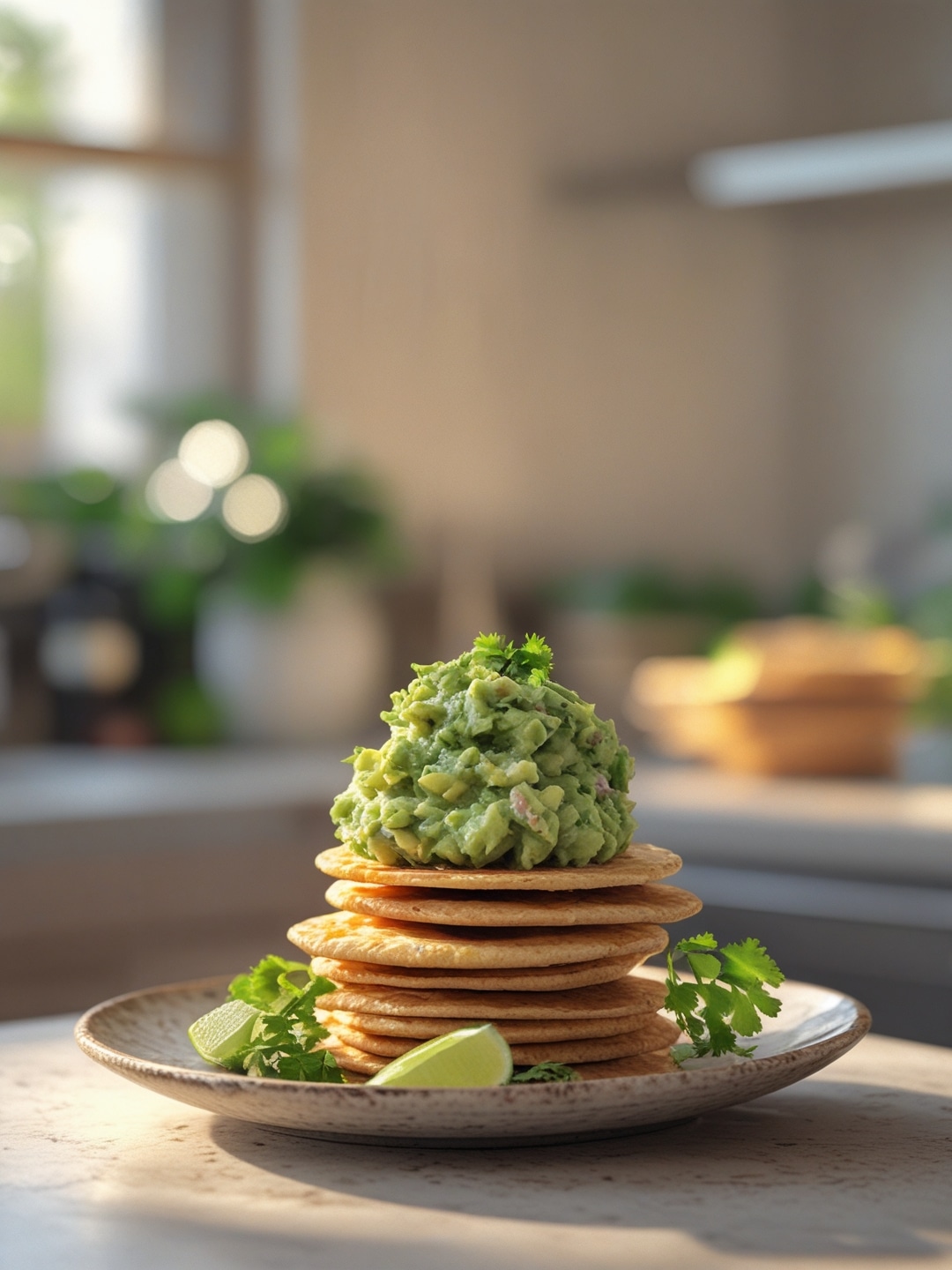 Classic Guacamole with Fresh Lime and Cilantro