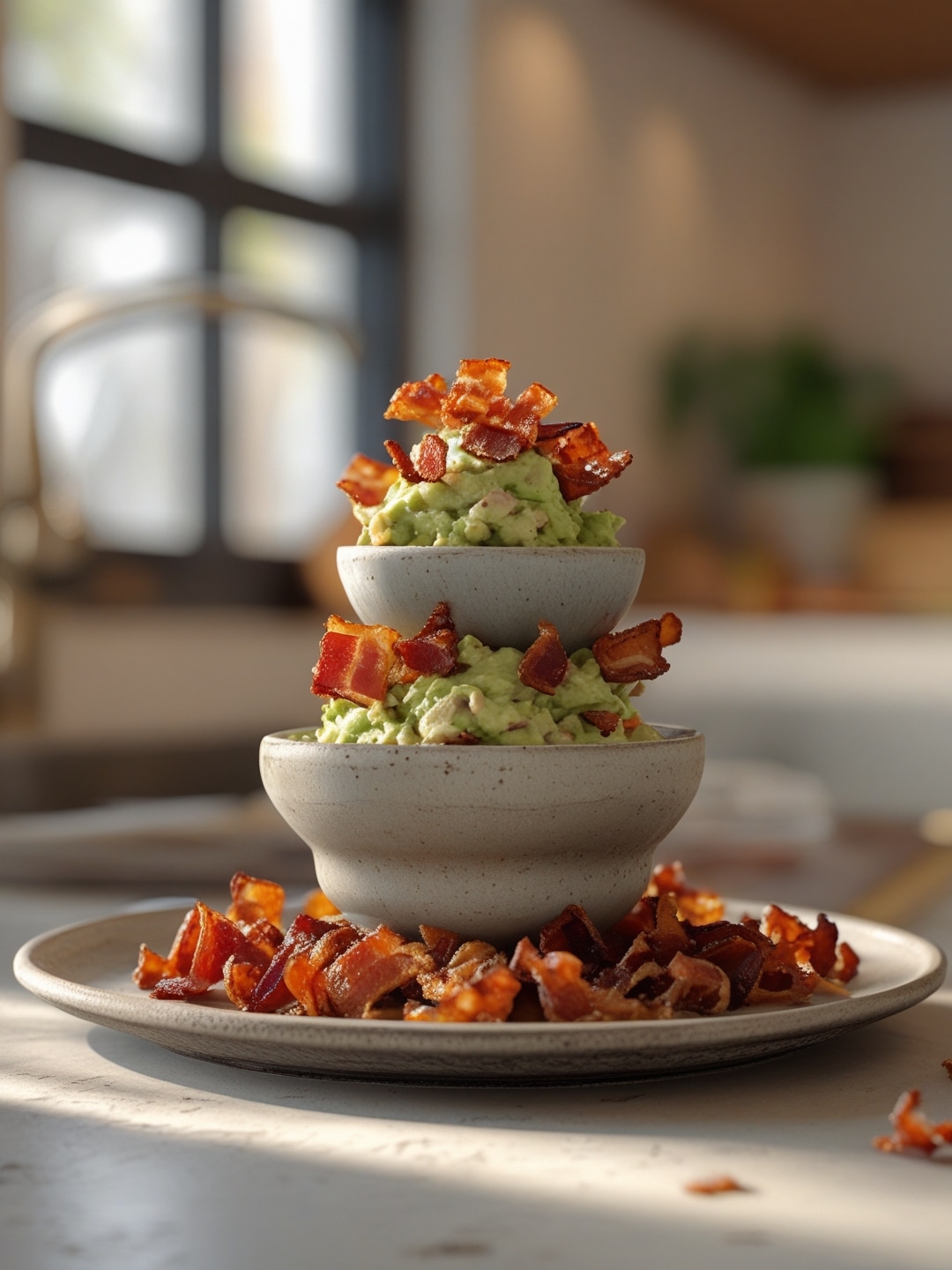 Bacon-Lovers Guacamole with Crispy Bacon Bits