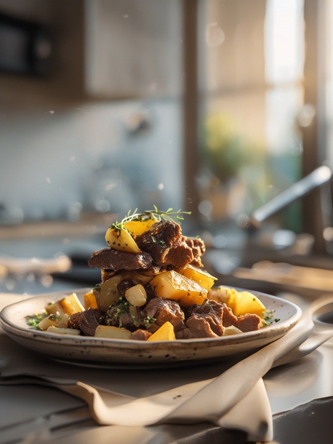 Homestyle Beef Stew with Root Vegetables