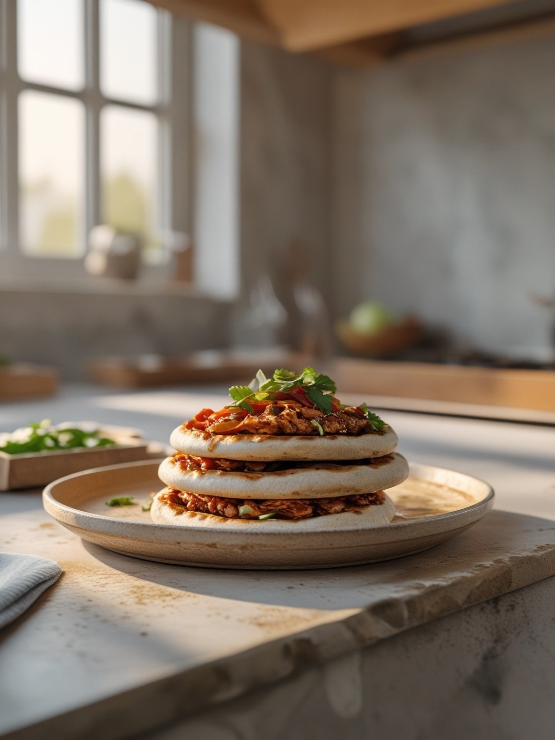BBQ Chicken Flatbreads with Fresh Toppings