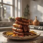 Grilled Sausages with Peppers and Onions