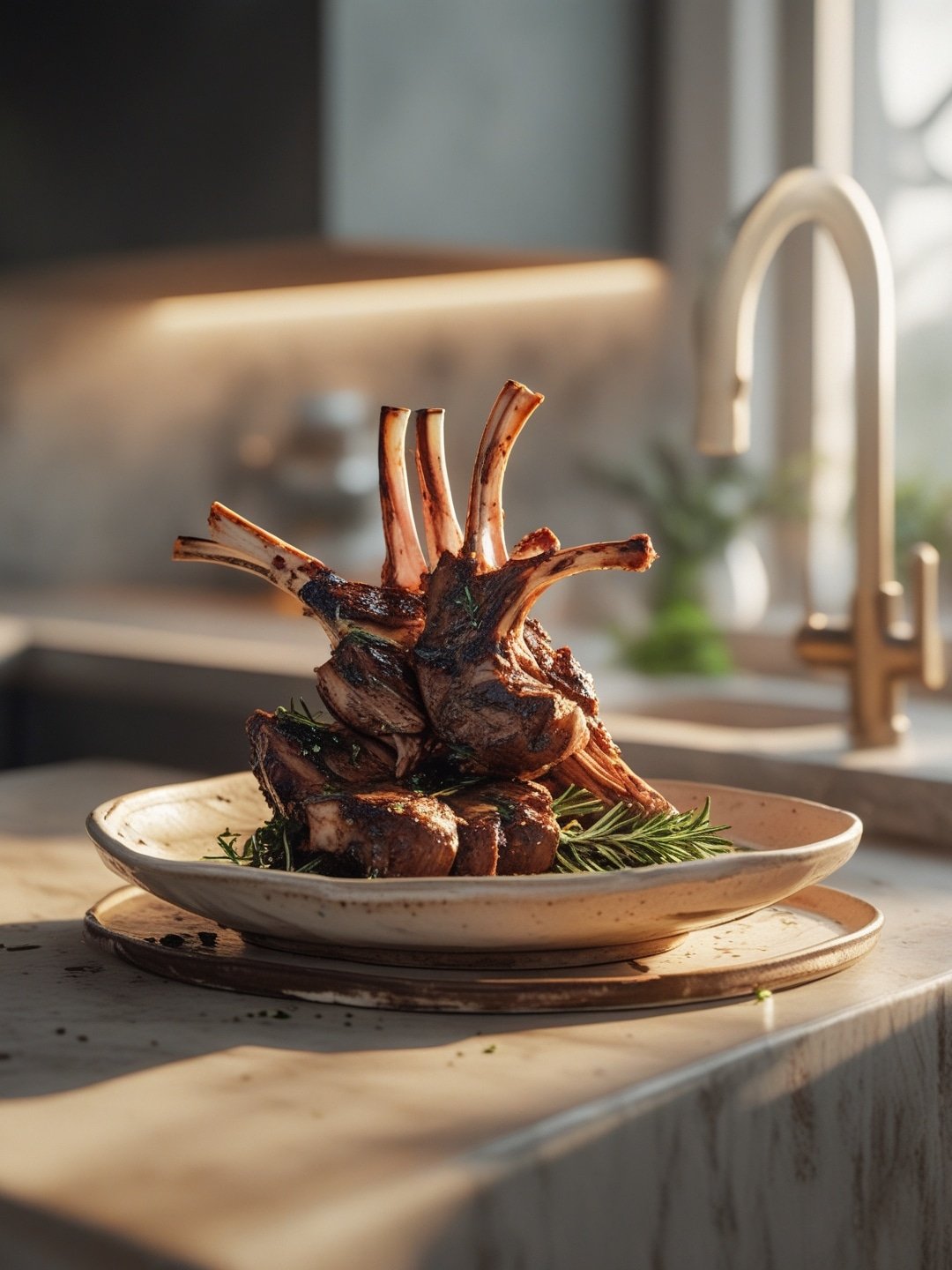 Succulent Grilled Lamb Chops with Rosemary Glaze