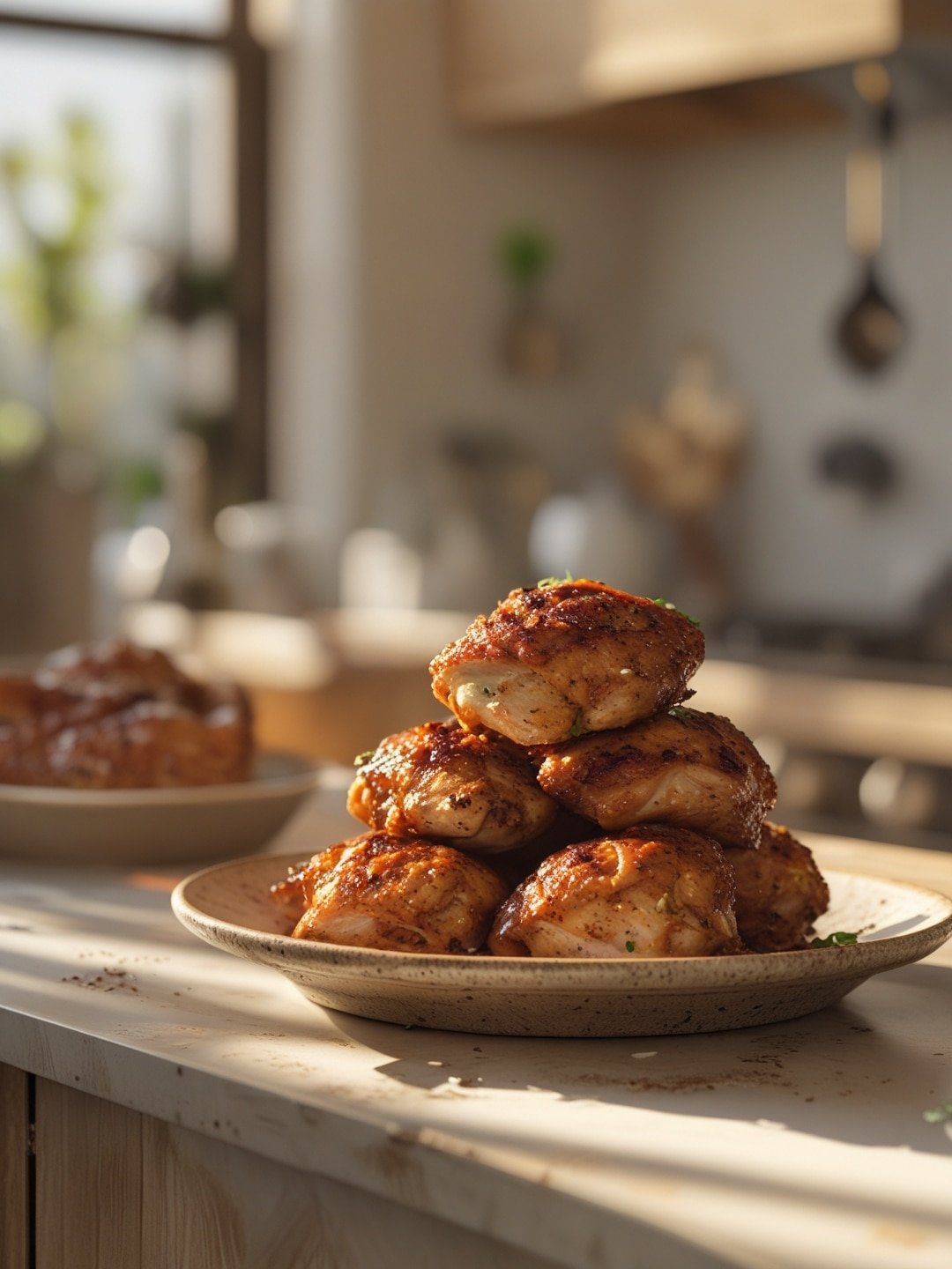 BBQ Spice-Rubbed Chicken Thighs: Juicy and Flavorful