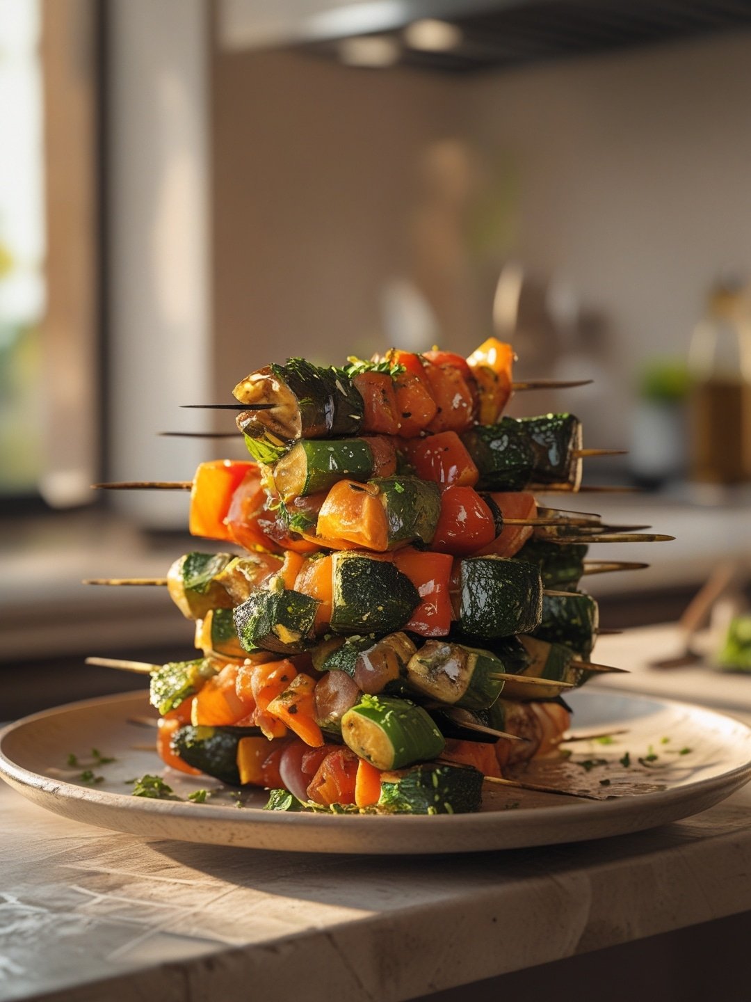 Grilled Vegetable Skewers with Zesty Marinade