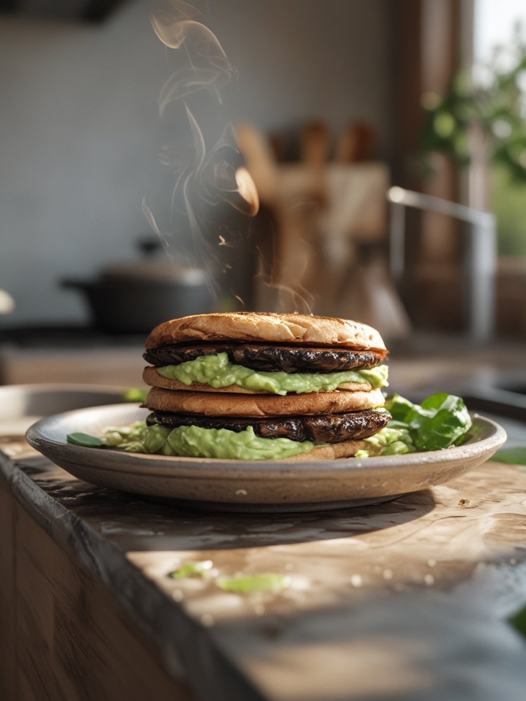 Smoky Grilled Portobello Burgers with Avocado Spread
