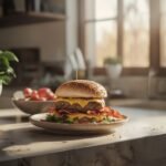 Stuffed Cheeseburger with Cheese and Bacon Surprise