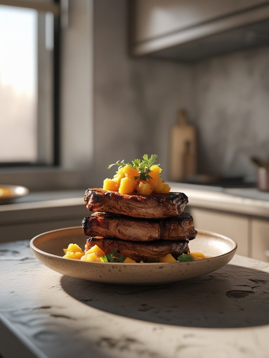 Savory Grilled Pork Chops with Peach Salsa