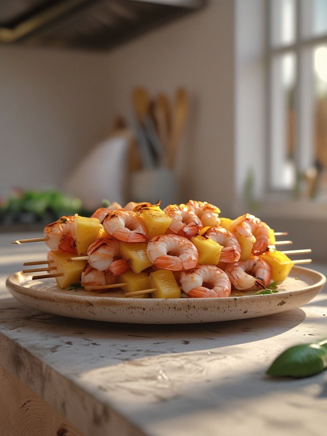 Grilled Shrimp and Pineapple Skewers