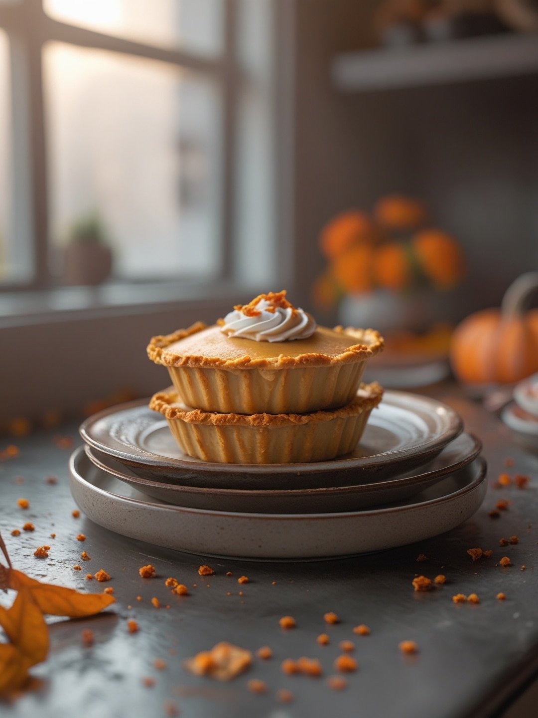 Pumpkin Pot Pie with Savory Crust